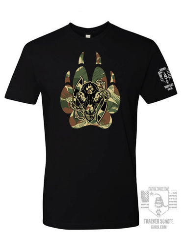 Camo Paw with Skull T-Shirt
