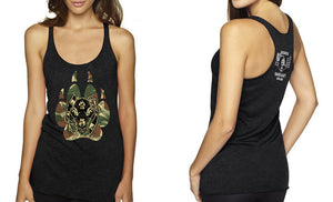 Camo Paw with Skull Tank Top