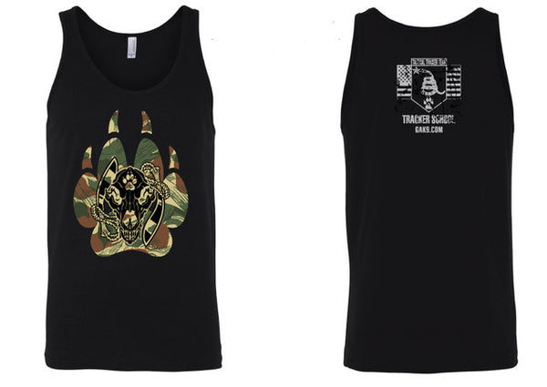 Camo Paw with Skull Tank Top